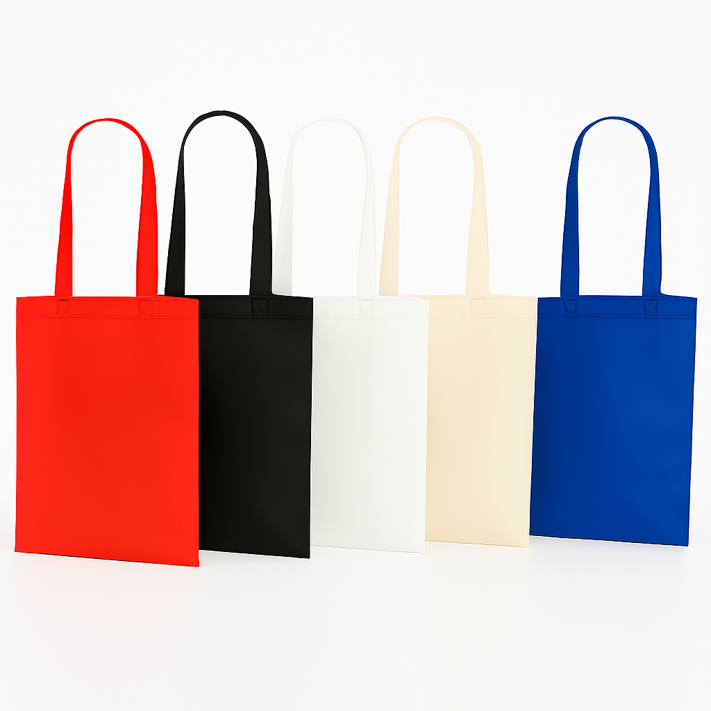 Sac shopping publicitaire TNT à poignet avec soufflet 35x45