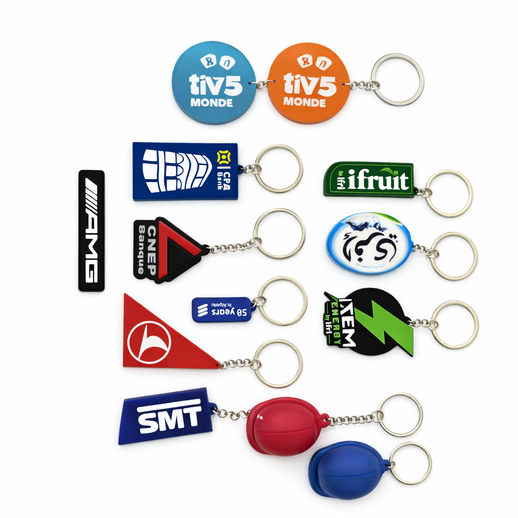 Porte clé en silicone personnalisé sur mesure