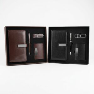 Coffret 4pcs USB Notebook Stylo et porte cartes de visite