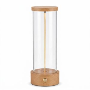 Lampe LED rechargeable en bois